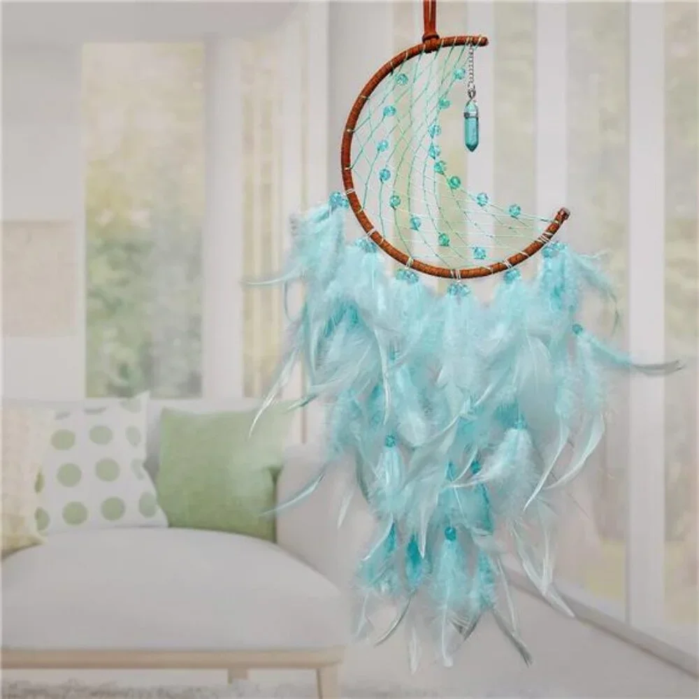 Dream Catcher with Fairy Lights with Feather